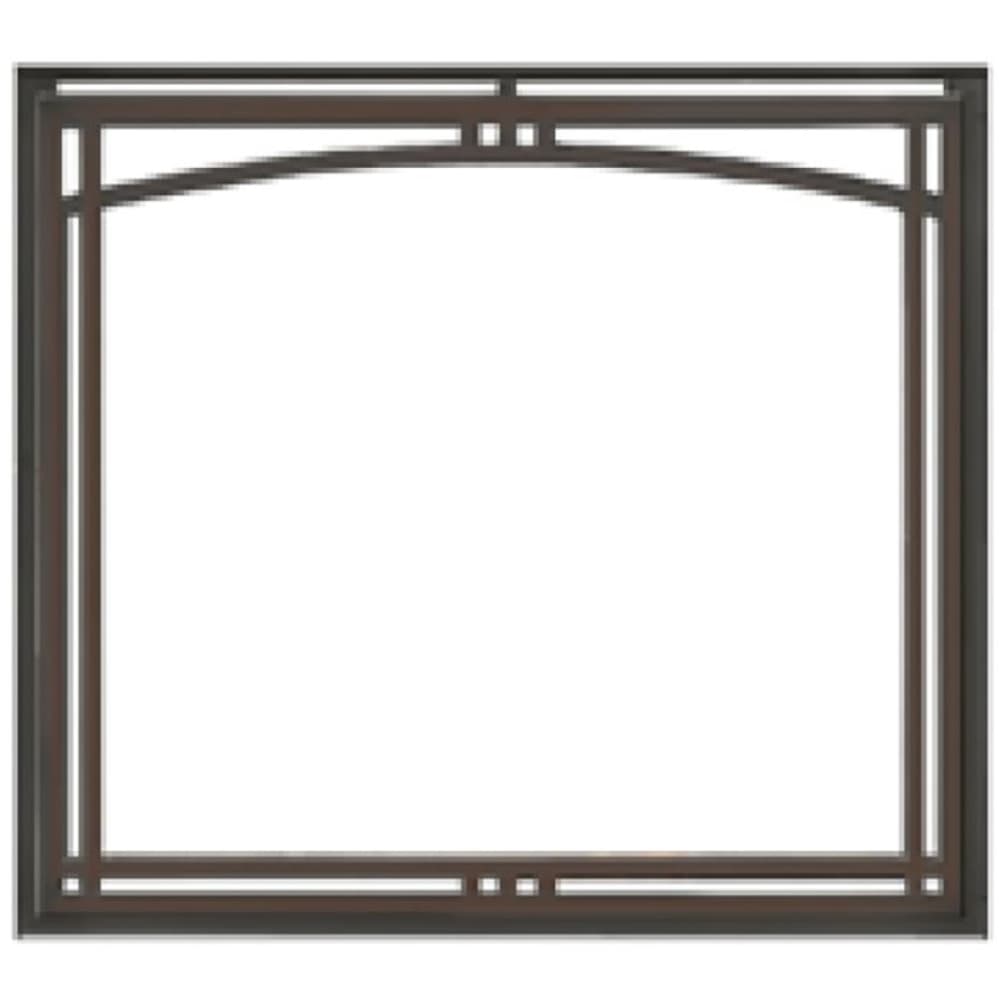 90896MON Manor Arched Overlap Fit Front With Clearvue Mesh Black
