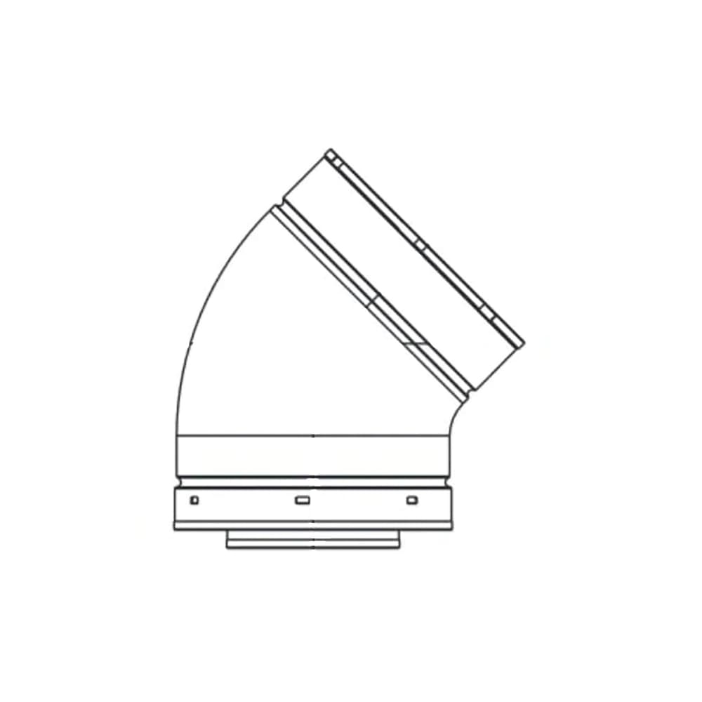 36750MON Vermont Castings 45 Degree Elbow(5X8 DVP Pipe) (Sold as Each)
